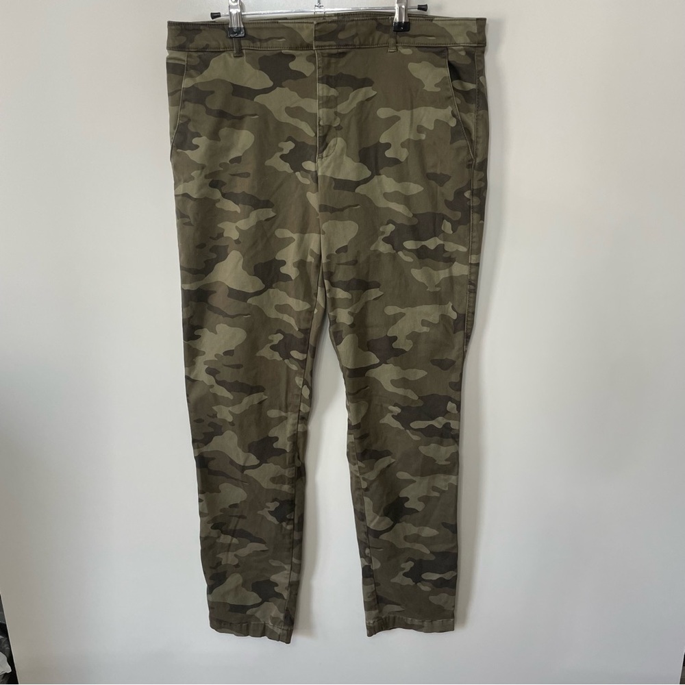 Banana Republic Sloan Olive Camo Pants Womens 12L Indie Sleeze Grunge Military